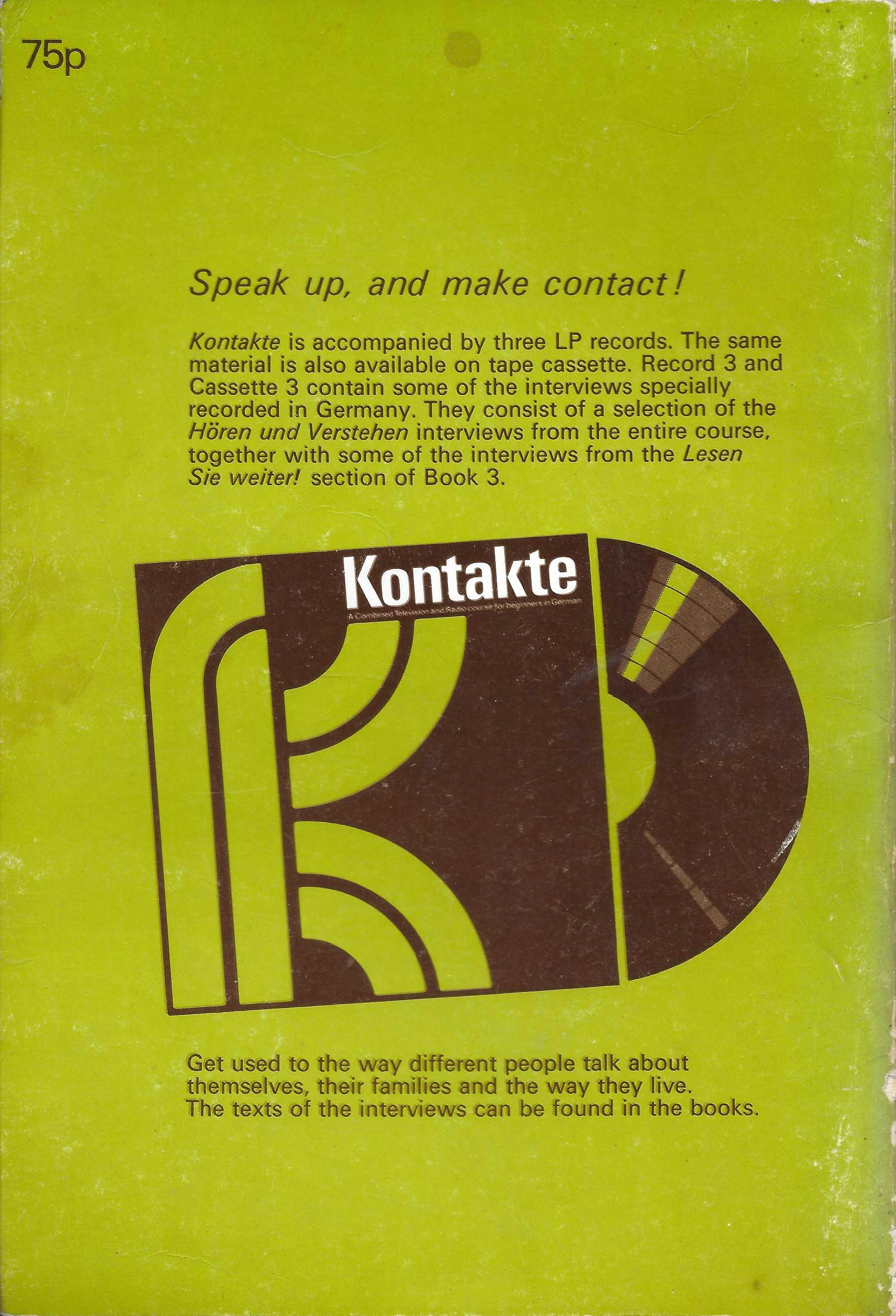 Picture of ISBN 0 563 10865 7 Kontakte 3 by artist Antony Peck from the BBC records and Tapes library